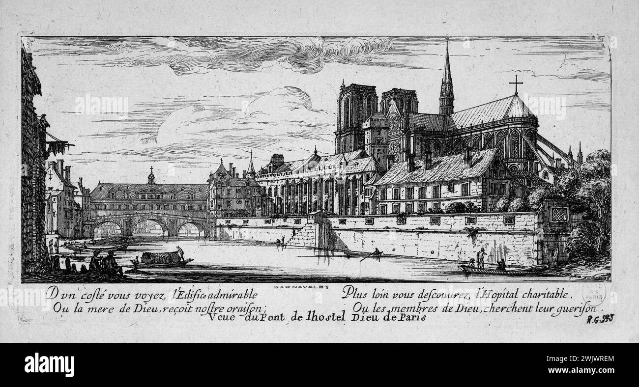 Gravure Originale Château De Tanlay Par Israel Silvestre - France 1650 - Pièce Unique