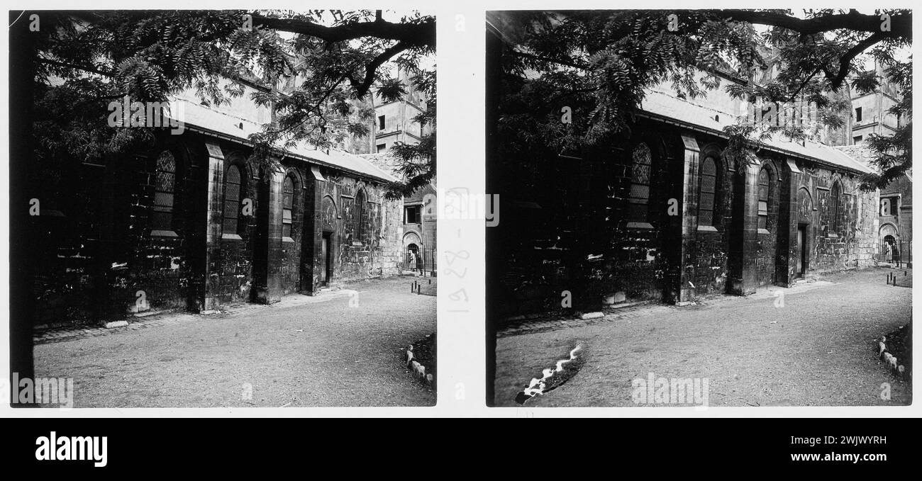 Saint-Séverin Church, Paris (Fifth arr.). 1928-1929. Stereoscopic view. Paris, Carnavalet museum. 53416-2 Saint-Severin Church, Stereo, Veme V 5th 5 arrondissement, Stereoscopic view Stock Photo