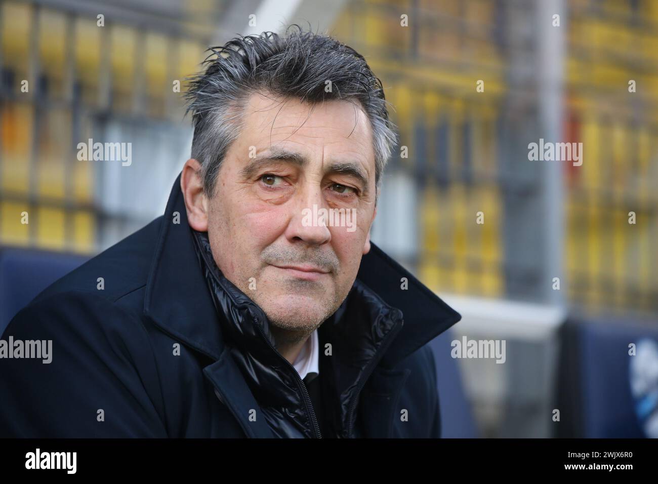 Lecco, Italy. 17th Feb, 2024. coach Alfredo Aglietti (Lecco) during the Serie BKT match between Lecco and Cosenza at Stadio Mario Rigamonti-Mario Ceppi on February 17, 2024 in Lecco, Italy.(Photo by Matteo Bonacina/LiveMedia) Credit: Independent Photo Agency/Alamy Live News Stock Photo