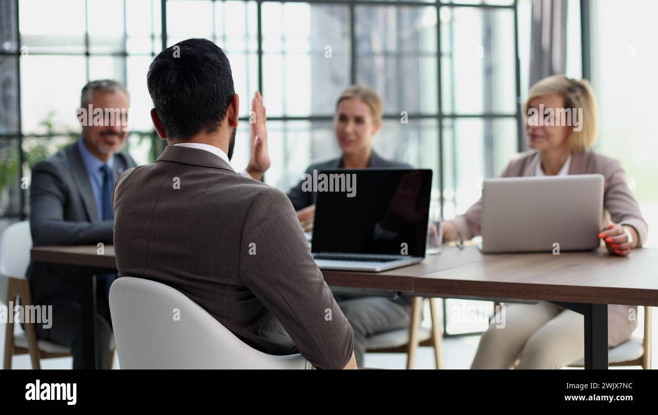 Group of Business People Working in the Office Concept Stock Photo