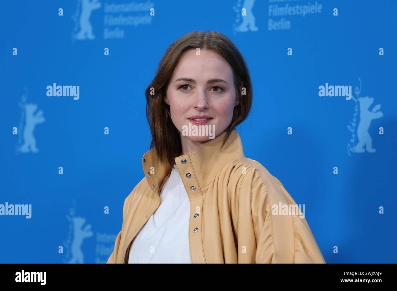 Berlin, Germany, 17th February 2024, actor Renate Reinsve at the photo call for the film Another End at the 74th Berlinale International Film Festival. Photo Credit: Doreen Kennedy / Alamy Live News. Stock Photo