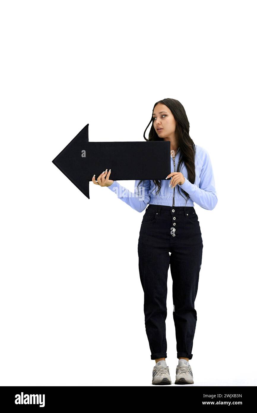 Black woman points left hi-res stock photography and images - Alamy