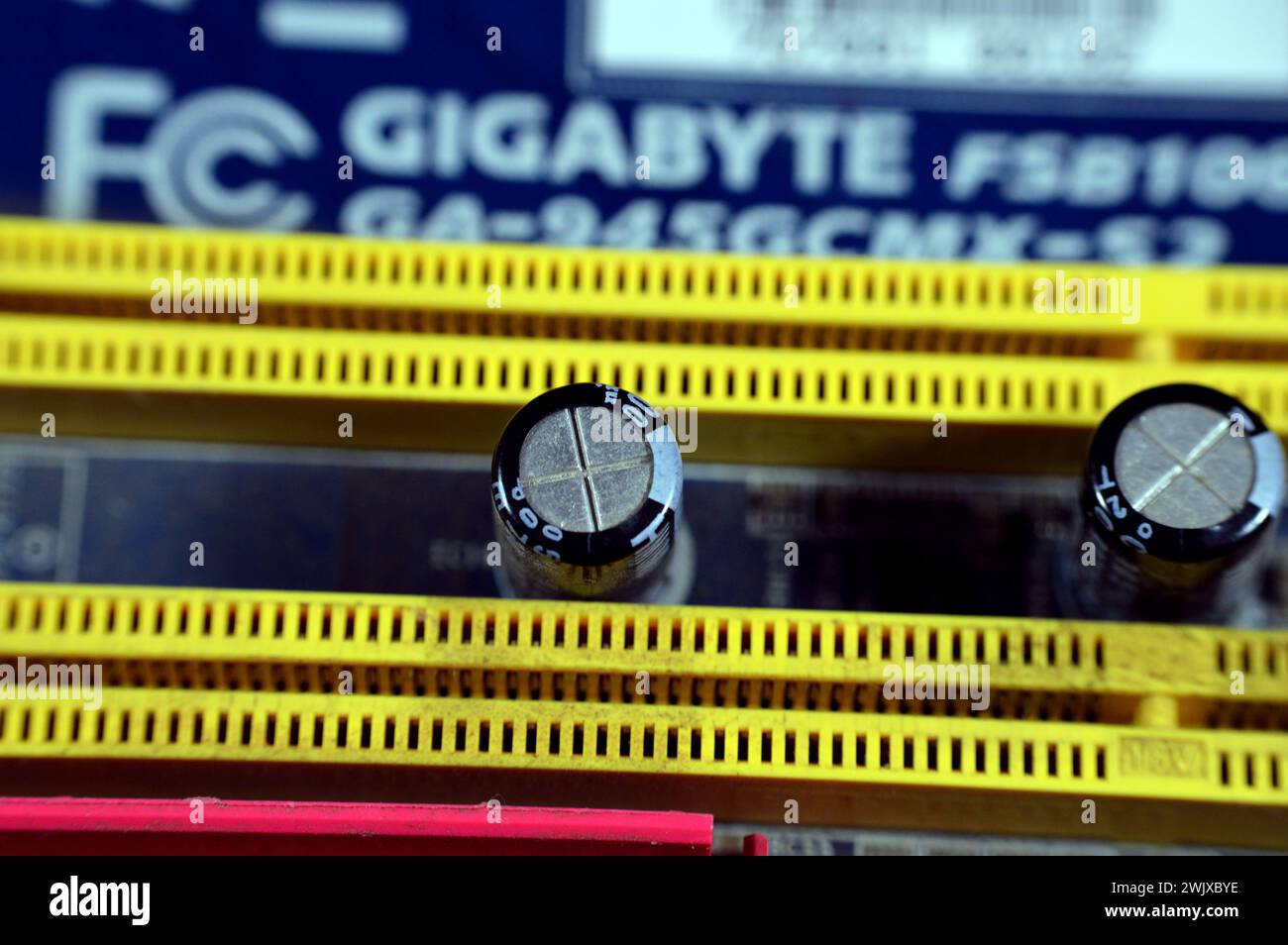 Cairo, Egypt, February 9 2024: Gigabyte main board computer motherboard ...