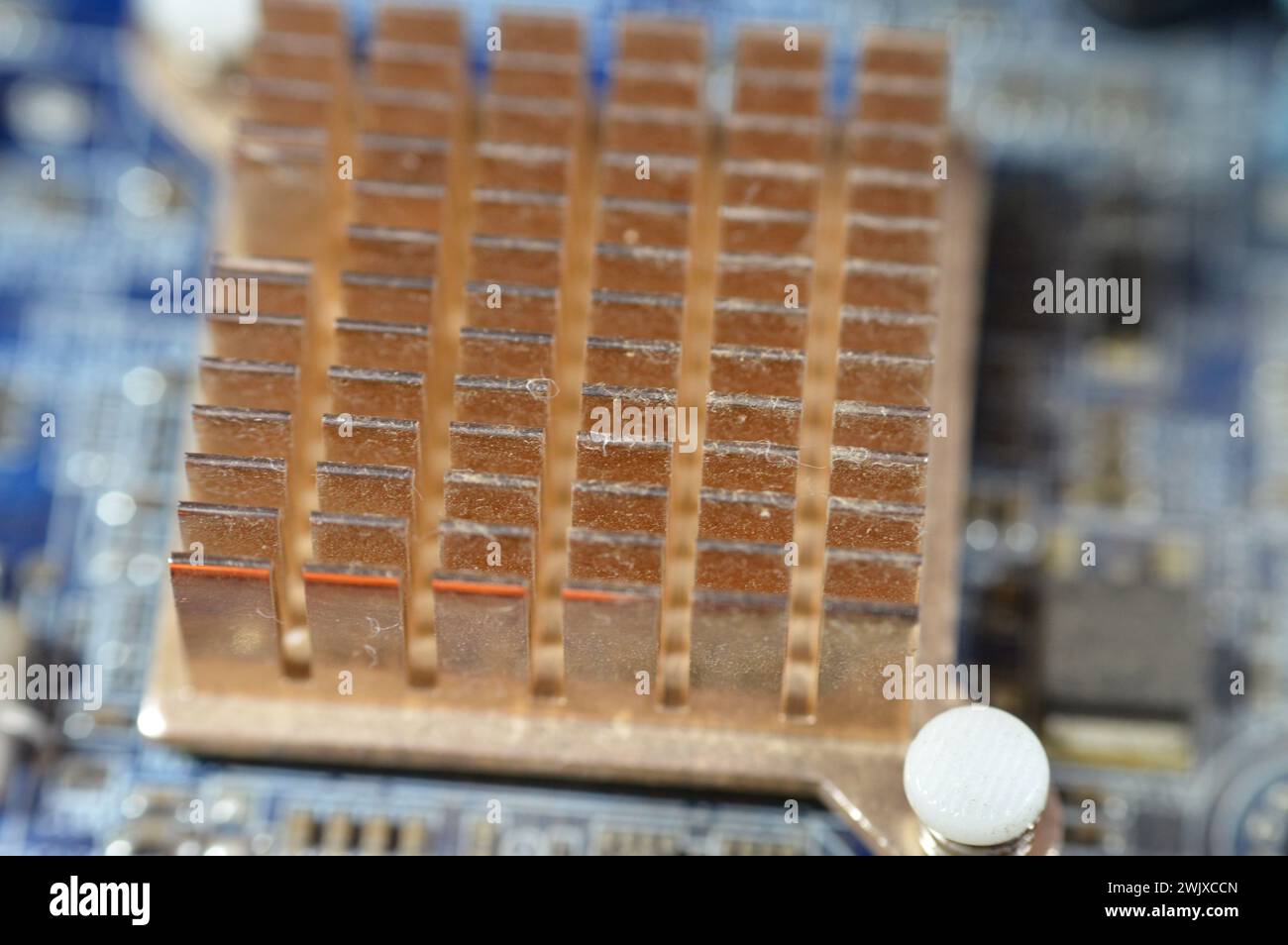 A closeup of a computer main board electronic motherboard, the main