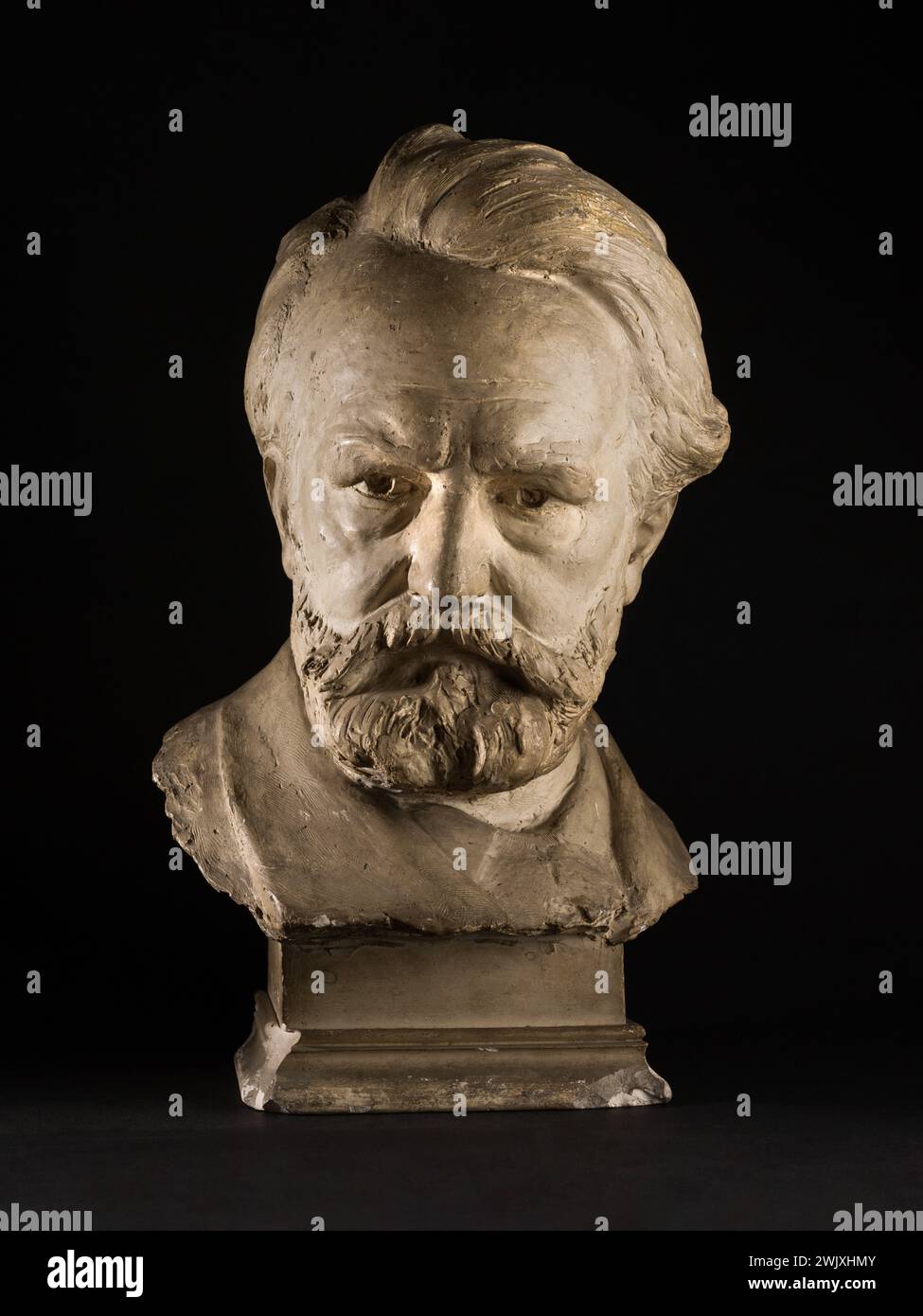 Lucien Pallez (1853-?). 'Victor Hugo'. Plaster. Paris, house of Victor Hugo. 122590-10 Stock Photo