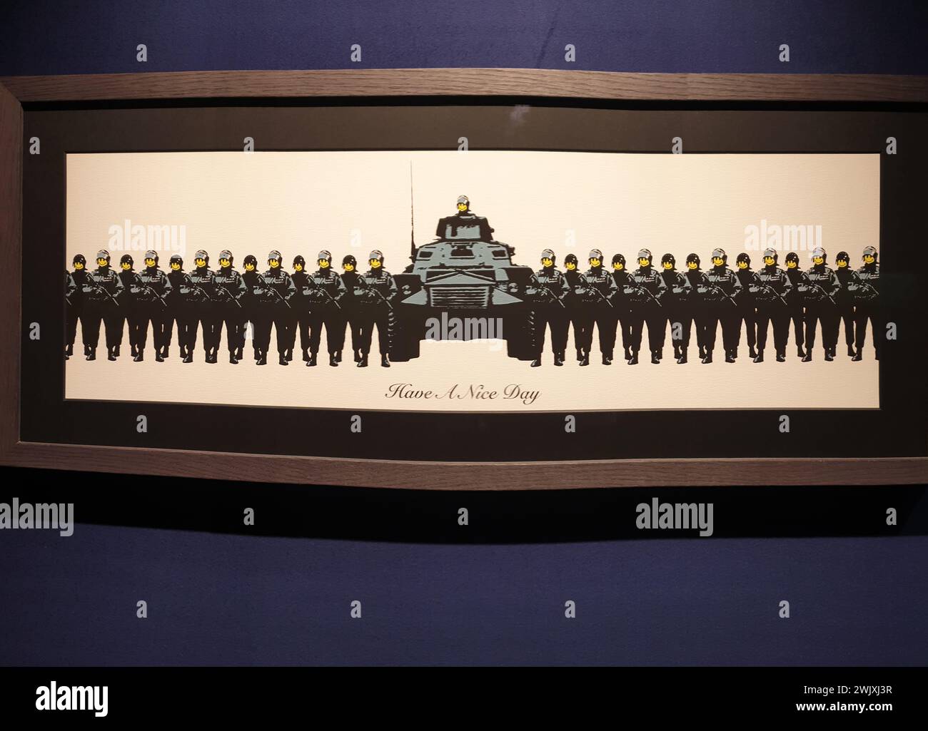 Banksy have a nice day hi-res stock photography and images - Alamy
