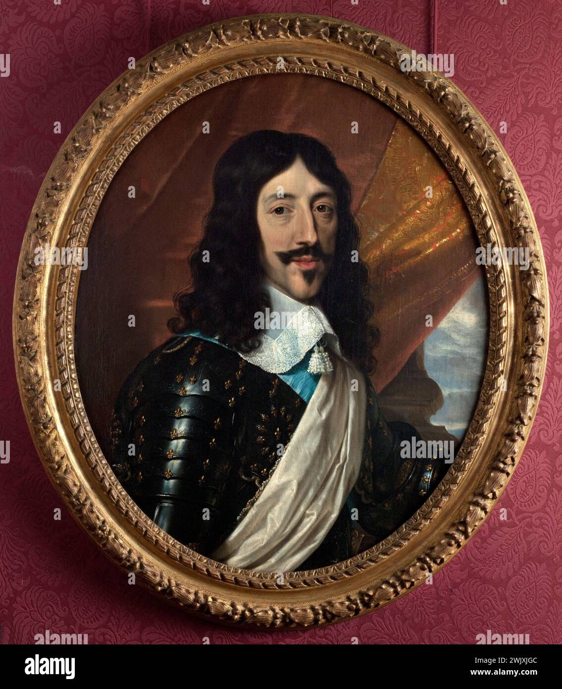 Philippe de Champaigne (1602-1674). 'Louis XIII (1601-1643), king of France'. Oil on canvas. Paris, Carnavalet museum. 71365-1 Armor, bourbon, face, portrait, king France, oil on canvas Stock Photo