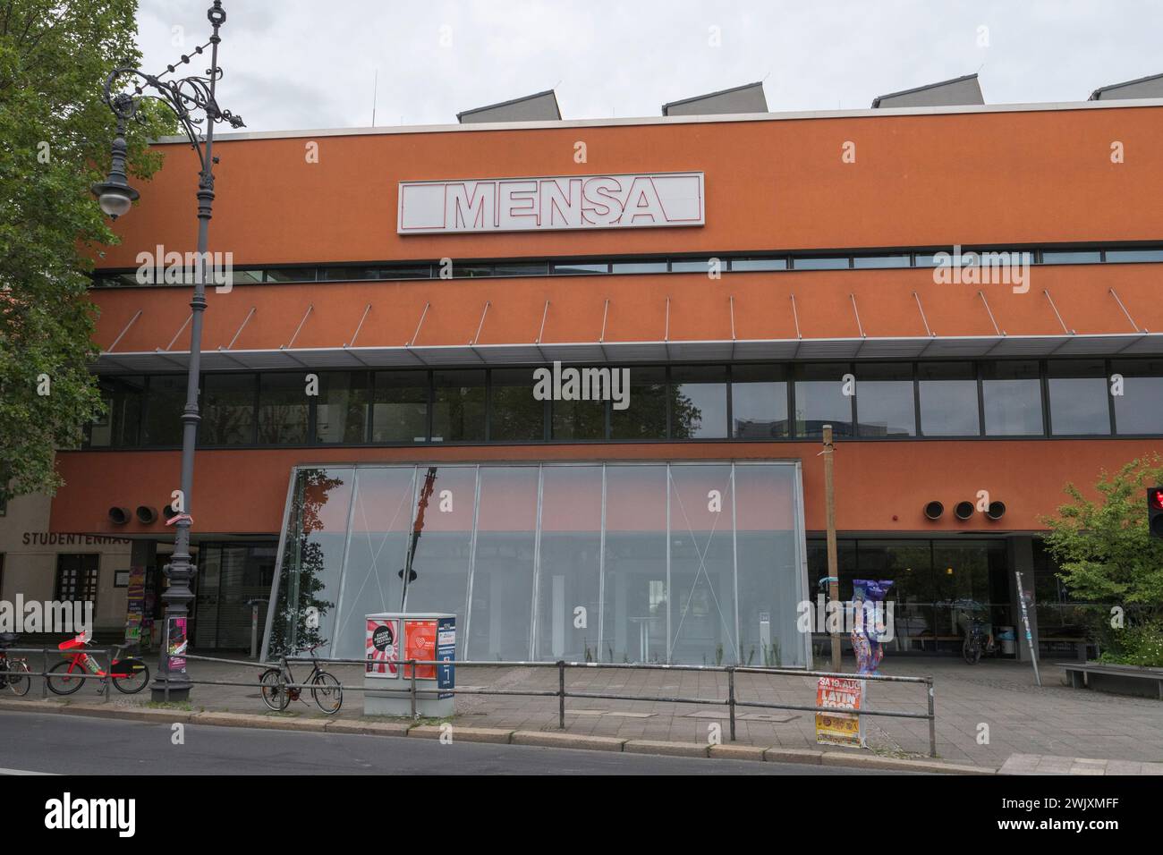 External view of Mensa TU Hardenbergstraße (student canteen/cafeteria) , Charlottenburg, Berlin, Germany. Stock Photo