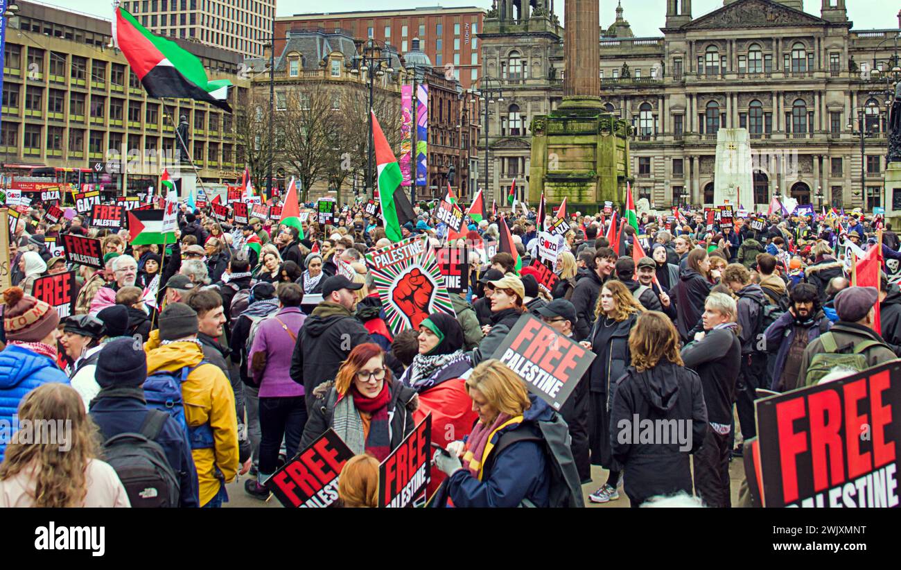 Glasgow, Scotland, UK. 17th February, 2024. Palestinian rally and march ...