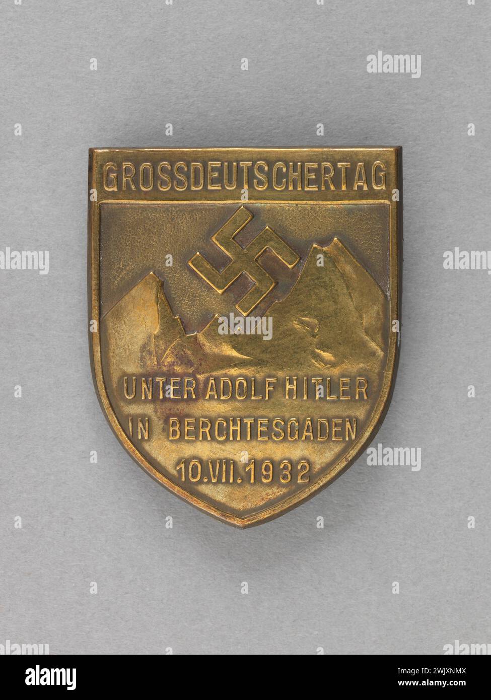Dishler & Sohn, Gross Deuttag Interet Adolf Hitler in Bertler Bads 10.1932 (TITRATION APPRIBUE), 1932-07-10. MNtal. Papier. Modium The Moristianation The Pais - Mother's Girllenb Reller Luclerc - Musée Warner. Stock Photo