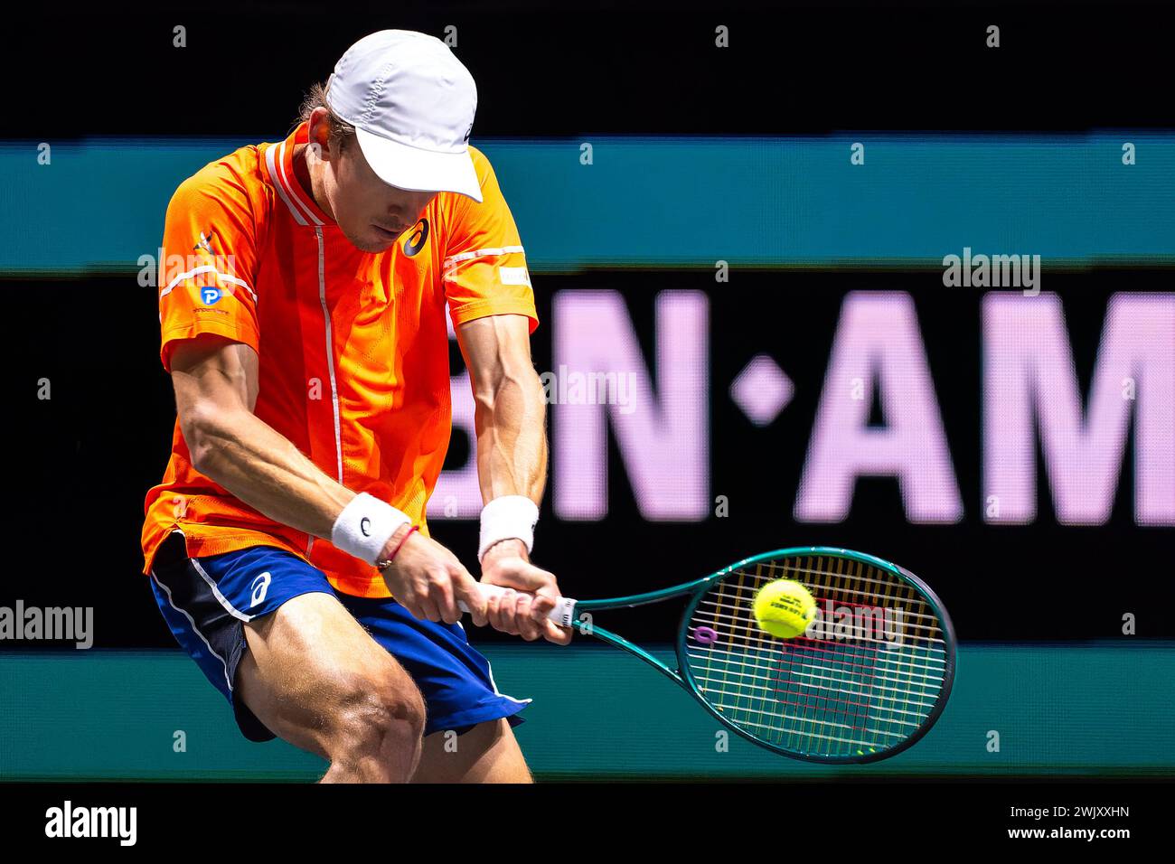 ROTTERDAM, NETHERLANDS FEBRUARY 17 Alex de Minaur of Australia in