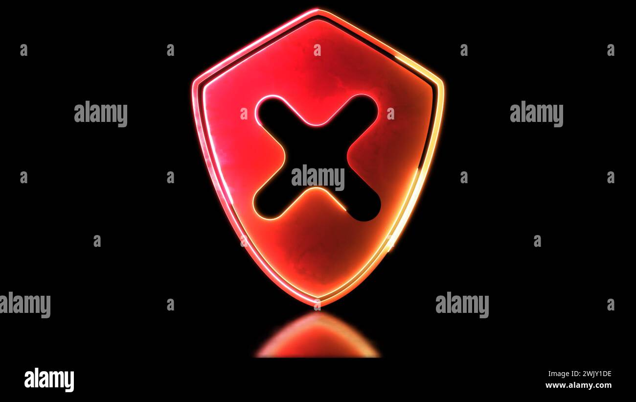 Shine light effect animation shield hi-res stock photography and images ...