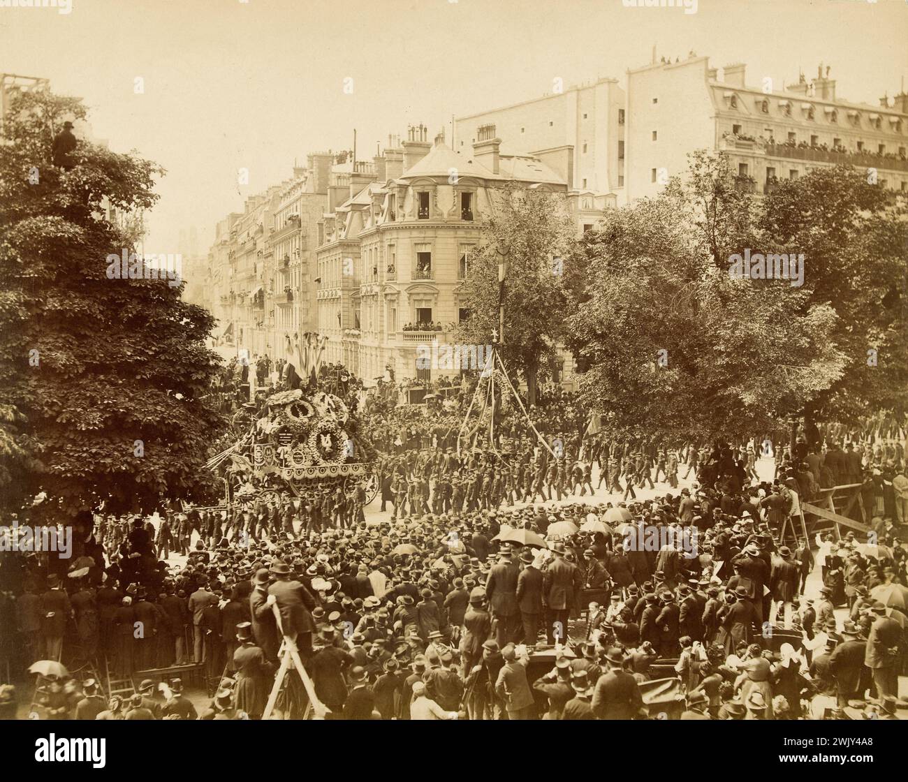 Alfred Normand (1822-1909). Victor Hugo funeral, crowns of crowns and