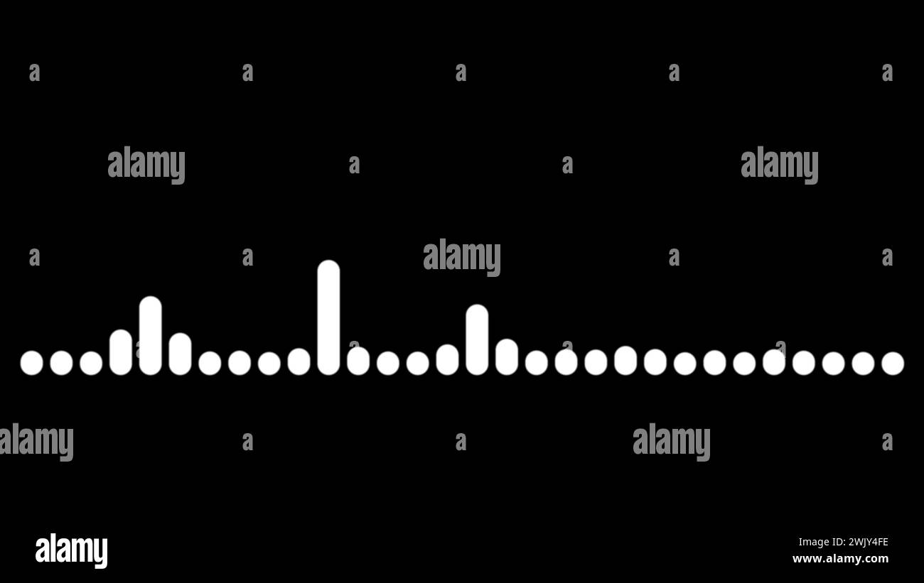 Digital sound waves on black background Stock Photo