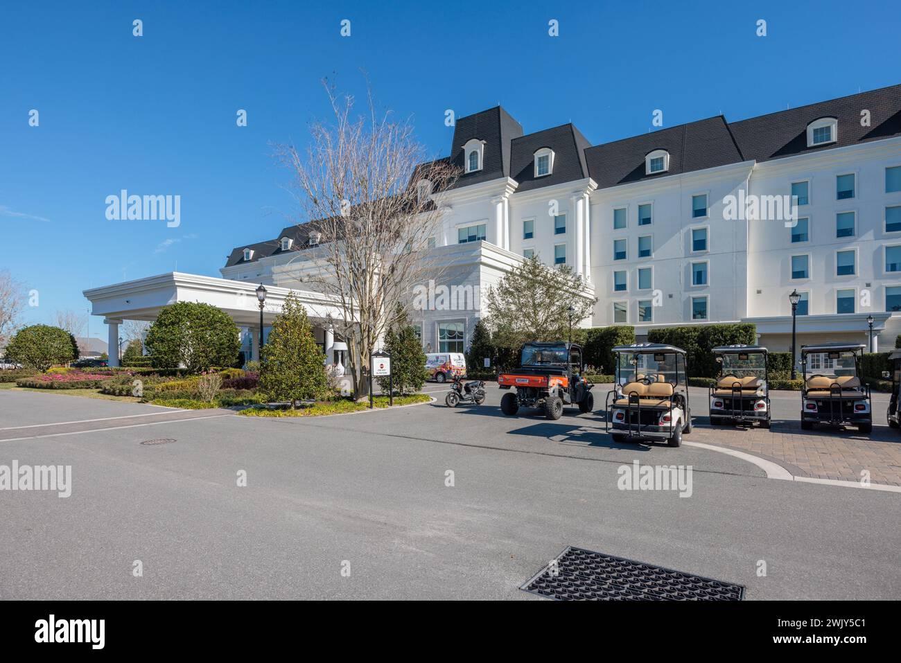 Front entrance to the Equestrian Hotel at the World Equestrian Center ...