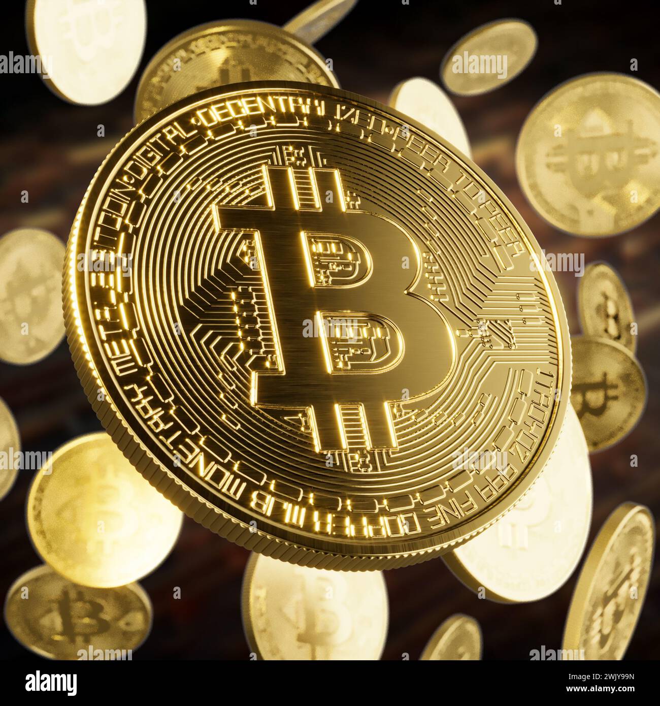 Bitcoin currency Stock Photo