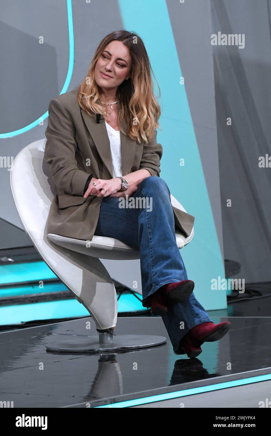 Milan, TV show “TV Talk” - Claudia Rossi Stock Photo - Alamy