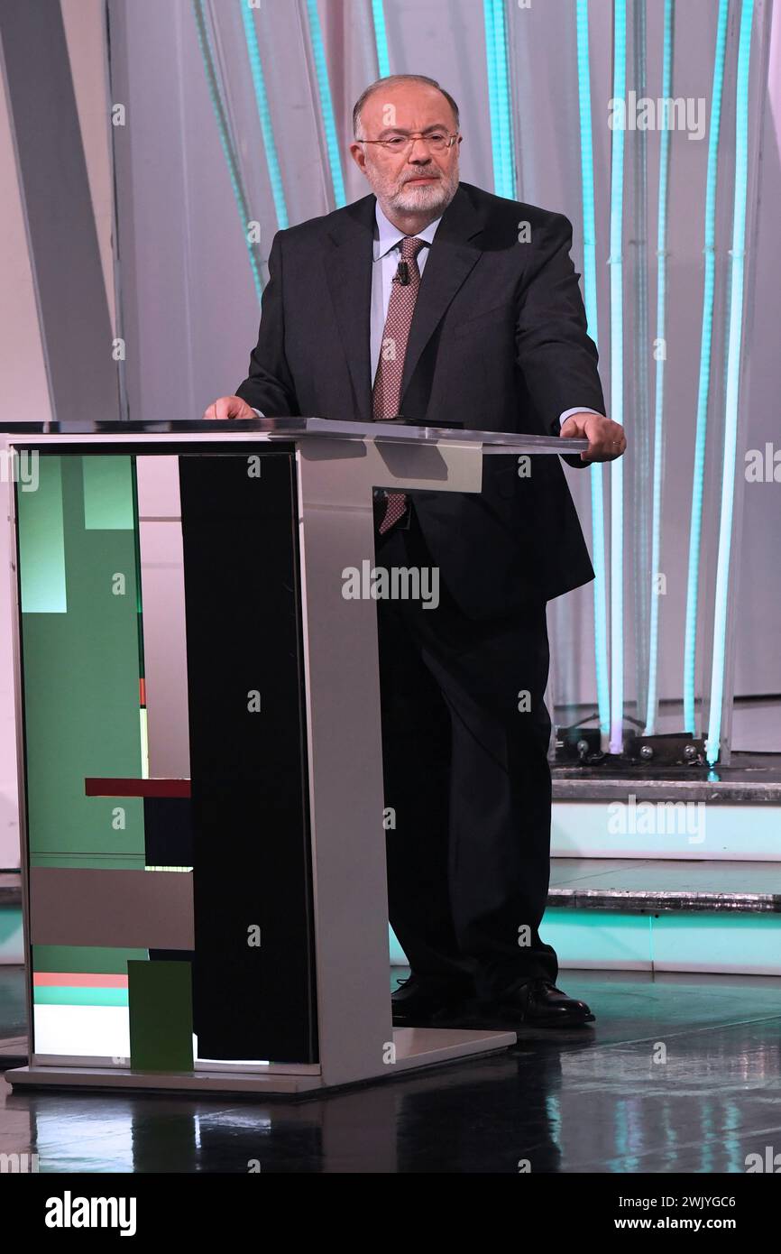 Milan, TV show “TV Talk” Massimo Bernardini Stock Photo Alamy