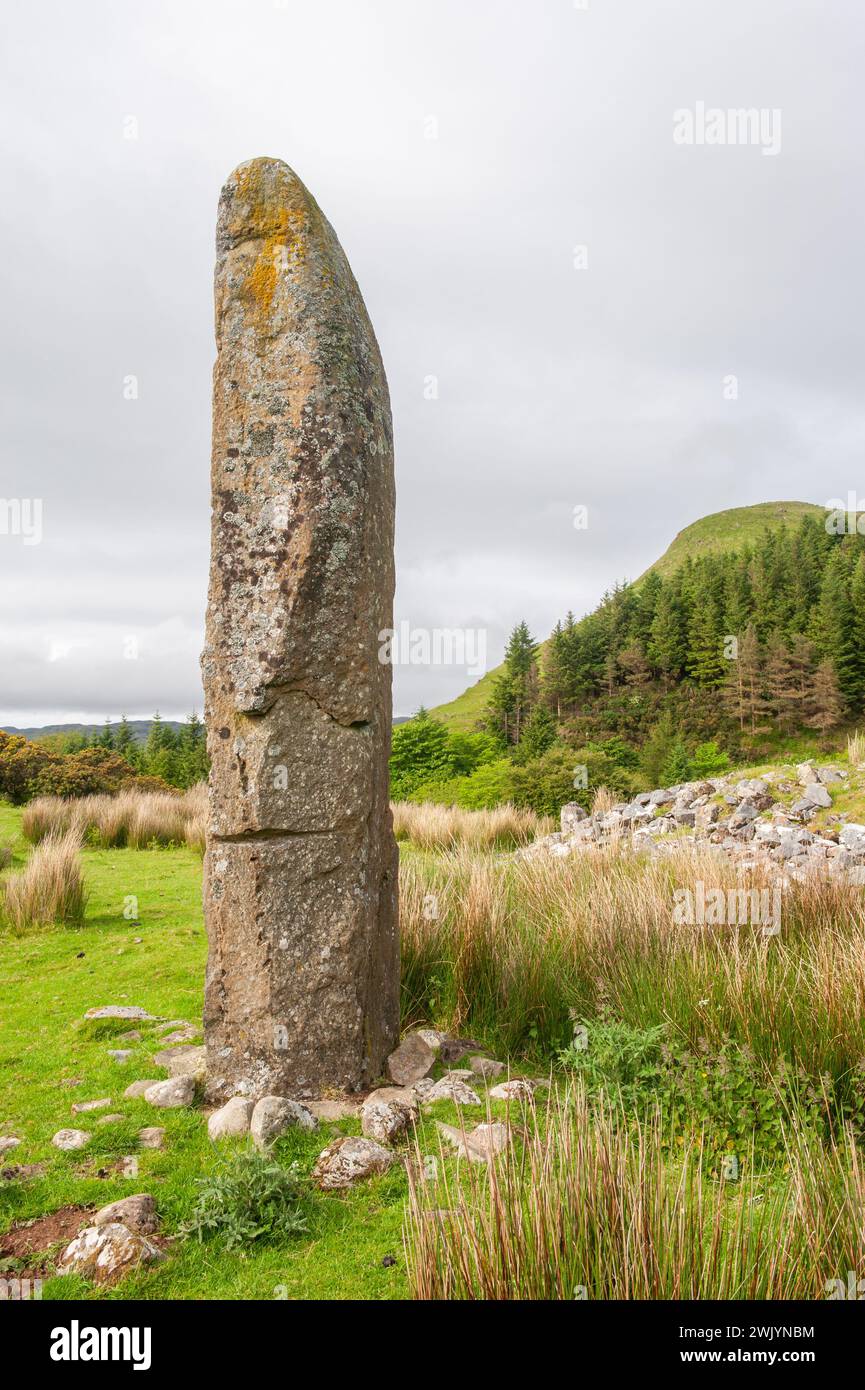 Kintraw Standing Stone, Loch Craignish, Argyll, Scotland, United Kingdom Stock Photo