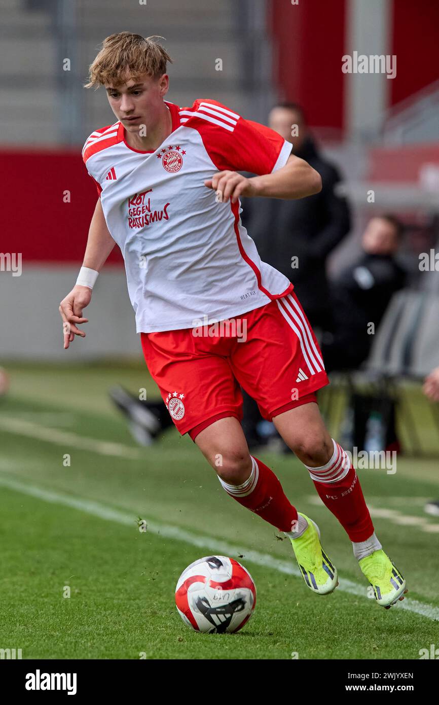 2024-02-10 20240210-14175634532, Deutsche Fussball Juniorenbundesliga Süd/Südwest  Saison 2023/2024, Bundesliga 1, Junioren U19, Gameday 16 HENNING Ma Stock Photo