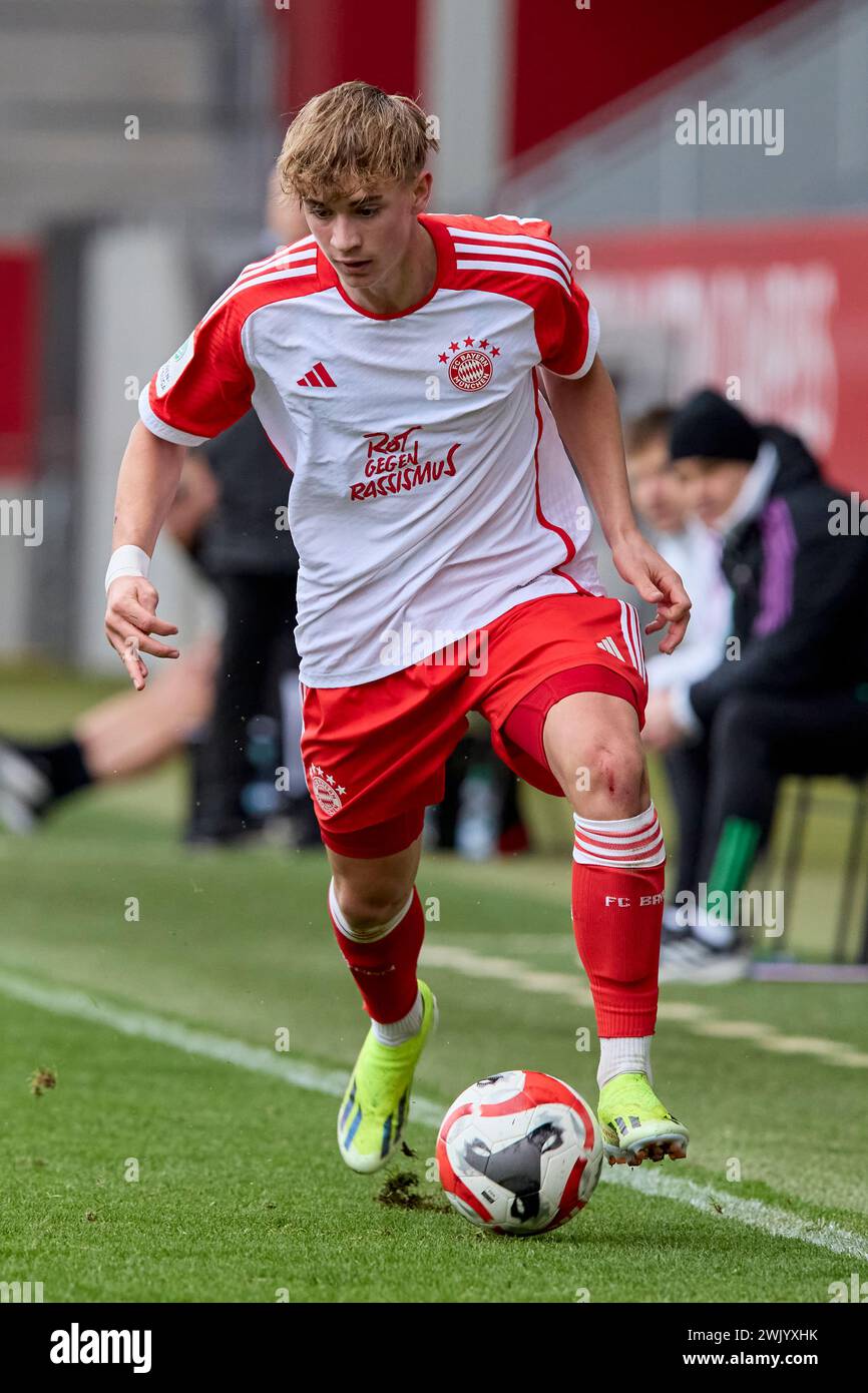 2024-02-10 20240210-14175657811, Deutsche Fussball Juniorenbundesliga Süd/Südwest  Saison 2023/2024, Bundesliga 1, Junioren U19, Gameday 16 HENNING Ma Stock Photo