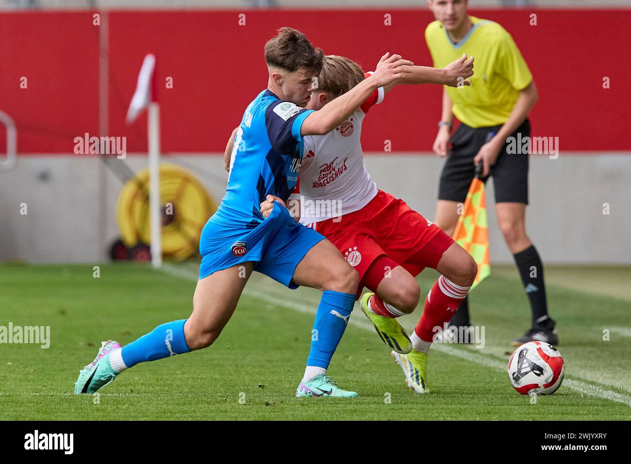 2024-02-10 20240210-14314266614, Deutsche Fussball Juniorenbundesliga Süd/Südwest  Saison 2023/2024, Bundesliga 1, Junioren U19, Gameday 16 HENNING Ma Stock Photo