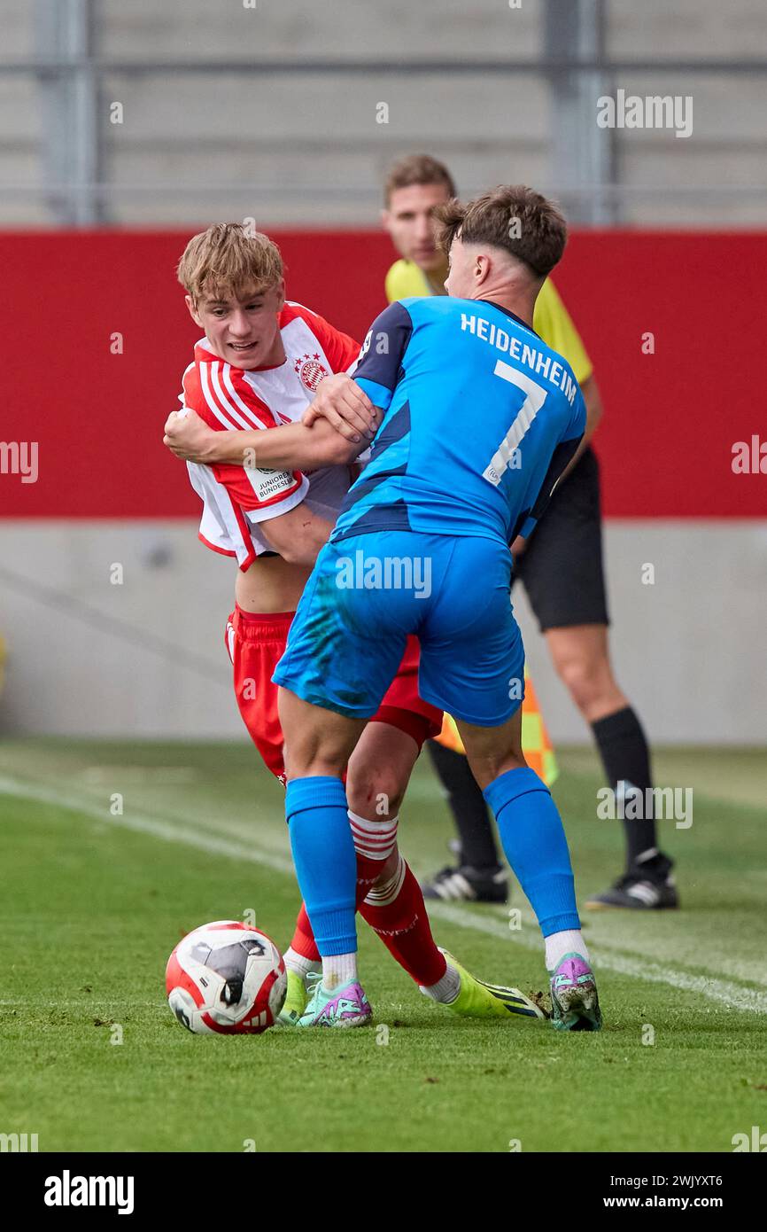 2024-02-10 20240210-14314358659, Deutsche Fussball Juniorenbundesliga Süd/Südwest  Saison 2023/2024, Bundesliga 1, Junioren U19, Gameday 16 HENNING Ma Stock Photo