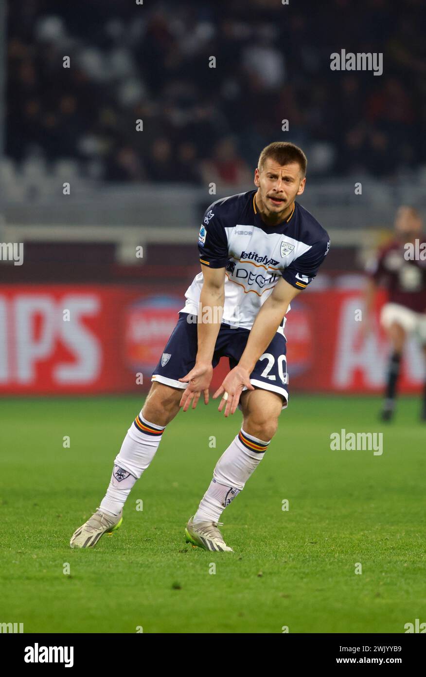 Turin, Italy. 16th Feb, 2024. Ylber Ramadani of Us Lecce during the ...
