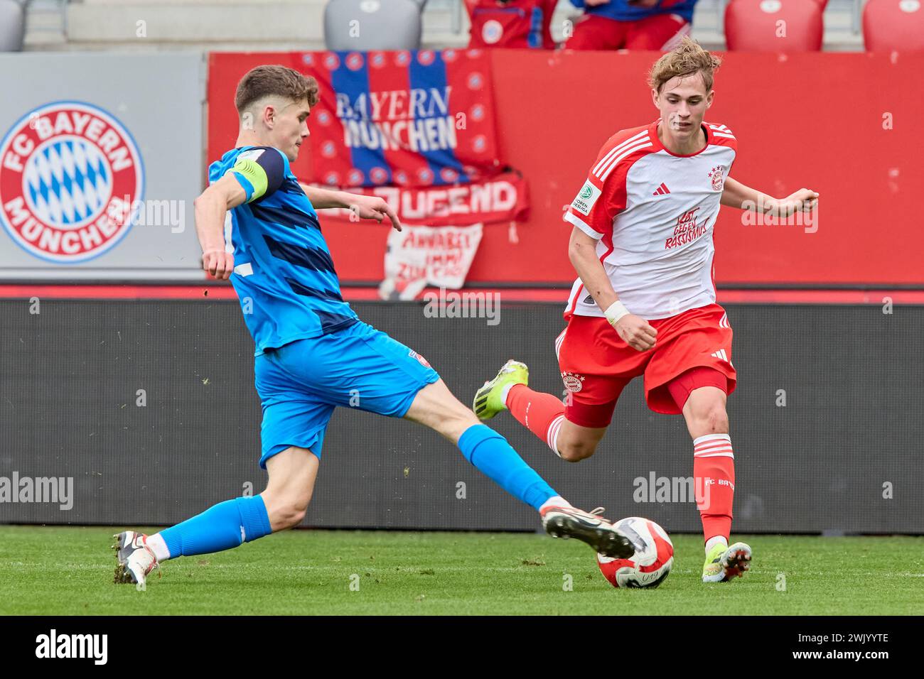 2024-02-10 20240210-15314872337, Deutsche Fussball Juniorenbundesliga Süd/Südwest  Saison 2023/2024, Bundesliga 1, Junioren U19, Gameday 16 HENNING Ma Stock Photo