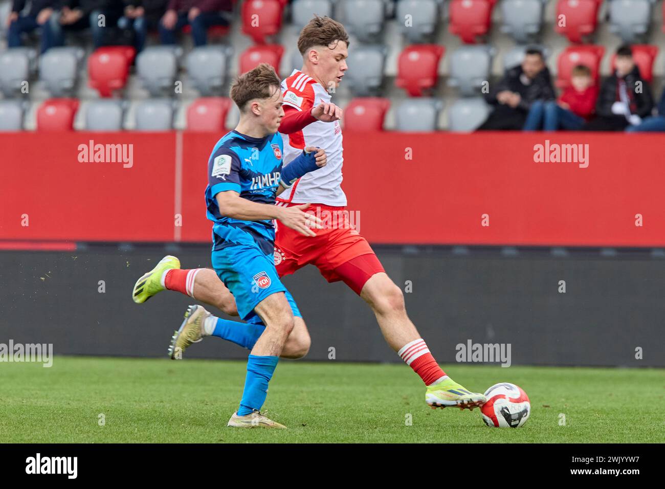 2024-02-10 20240210-15404345023, Deutsche Fussball Juniorenbundesliga Süd/Südwest Foul Saison 2023/2024, Bundesliga 1, Junioren U19, Gameday 16 RICHTE Stock Photo