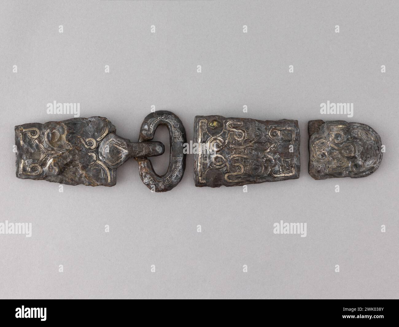 Belt plate name). Silver damask iron. Carnavalet museum