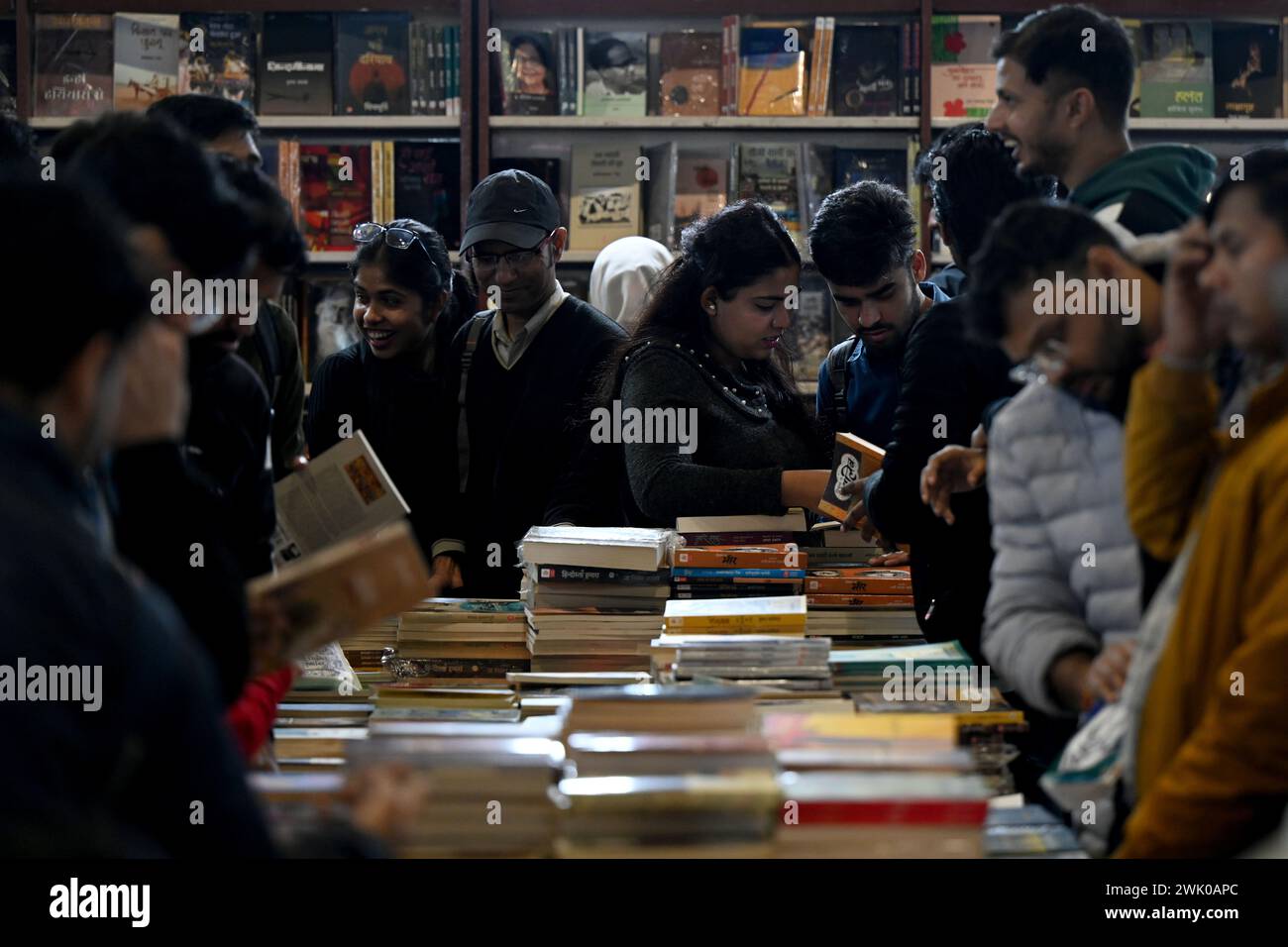 NEW DELHI, INDIA FEBRUARY 17 People in large numbers visit the World