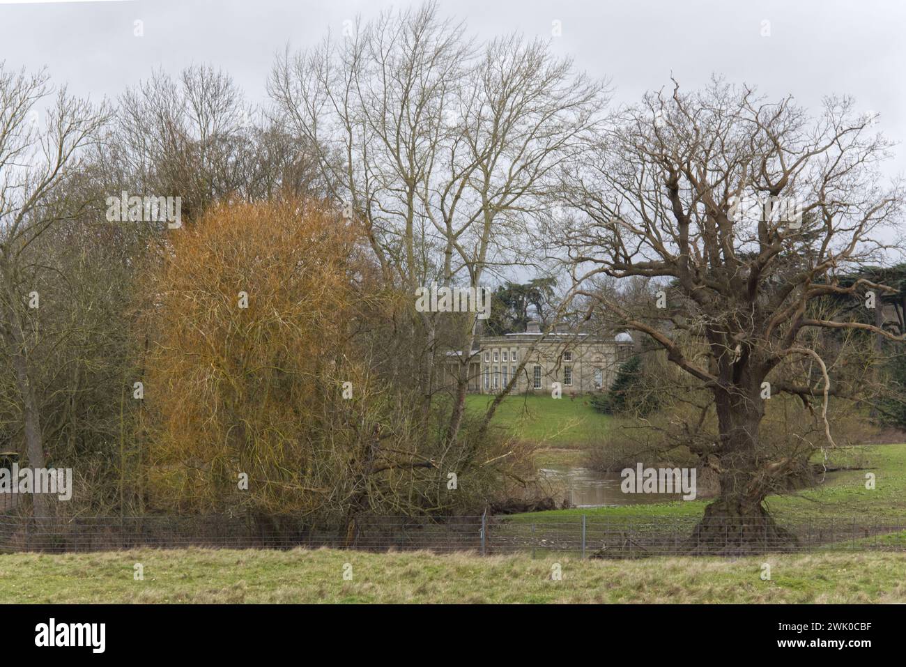 Images of Attingham Park Stately Home near Shrewsbury Shropshire, Grade I Listed Building and parkland Stock Photo
