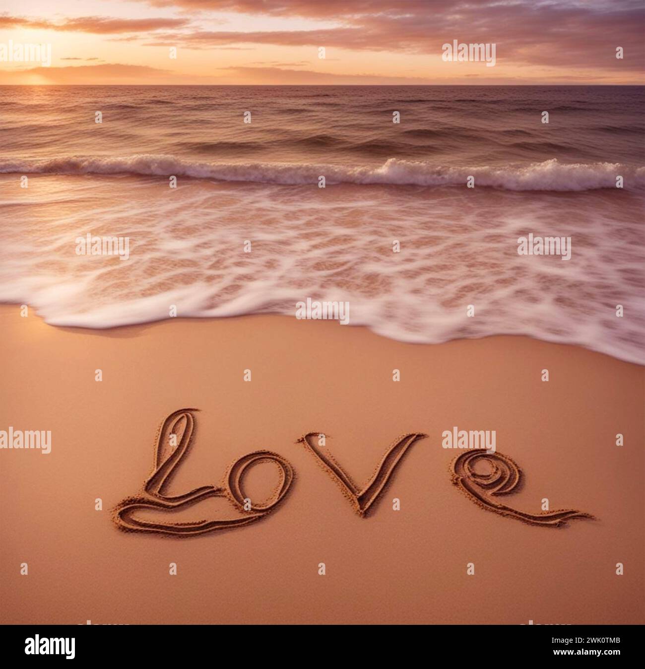 LOVE LETTERS IN THE SAND  Photo: Tony Gale Stock Photo