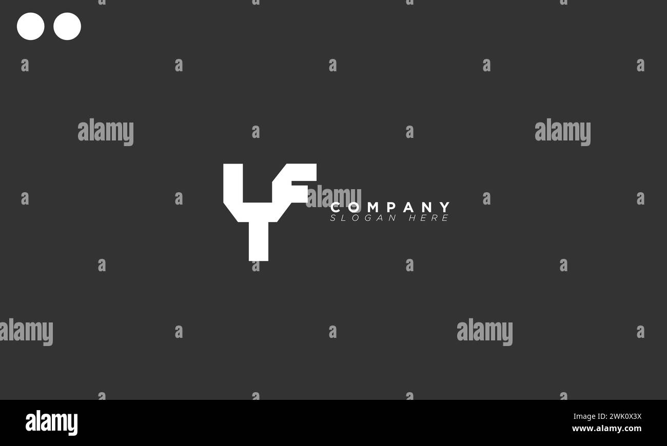 YF Alphabet letters Initials Monogram logo Stock Vector