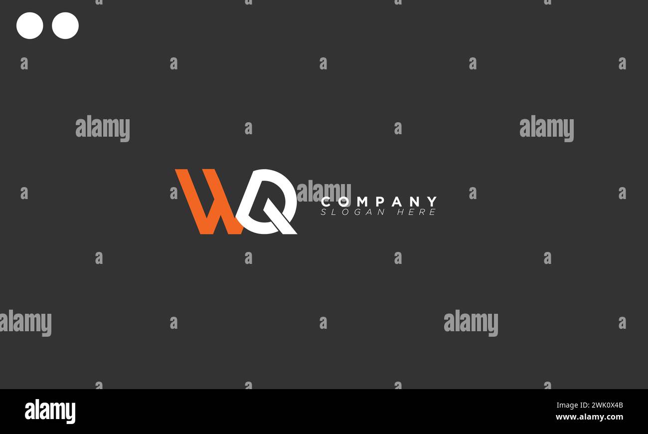 WQ Alphabet letters Initials Monogram logo Stock Vector