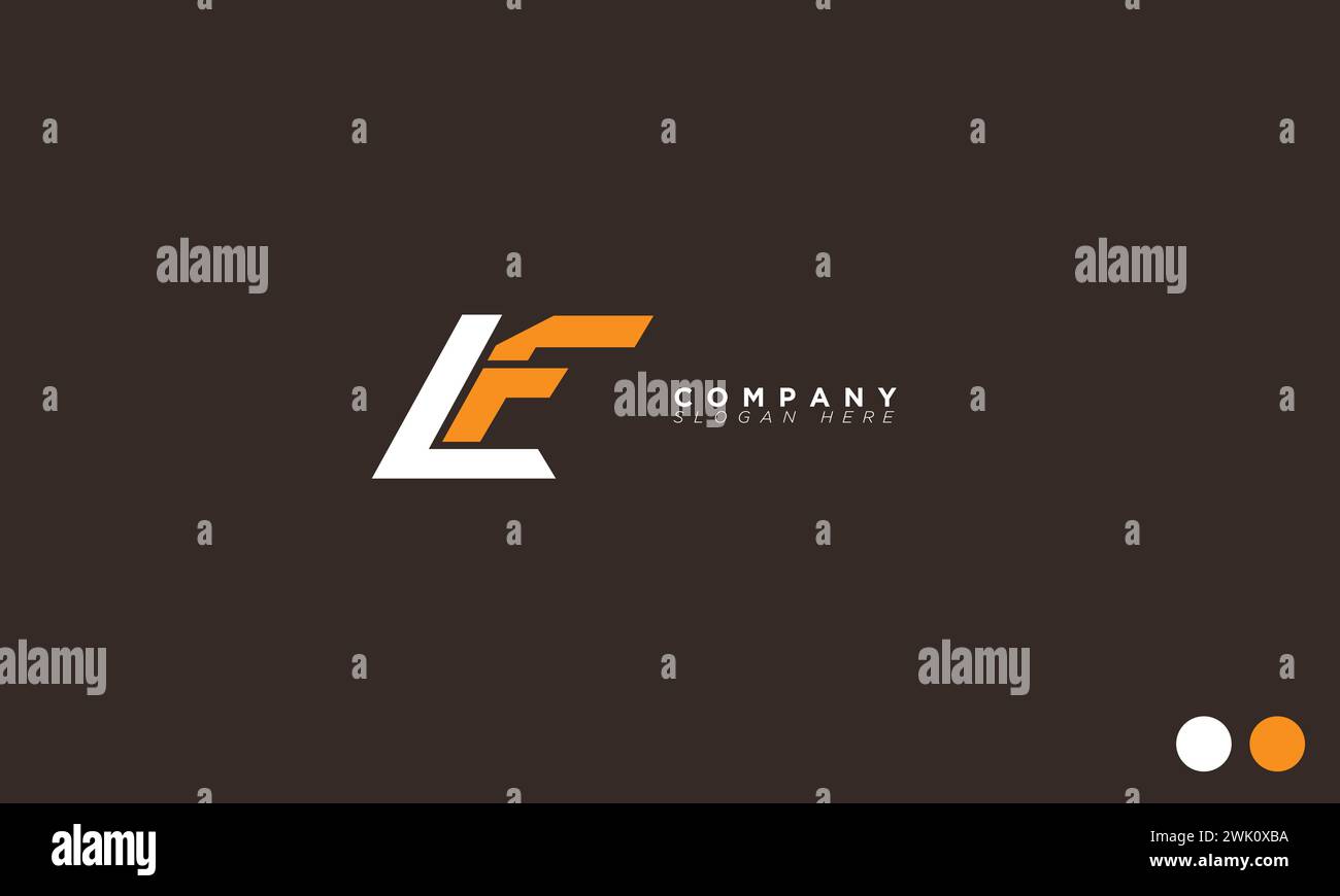 LF Alphabet letters Initials Monogram logo Stock Vector