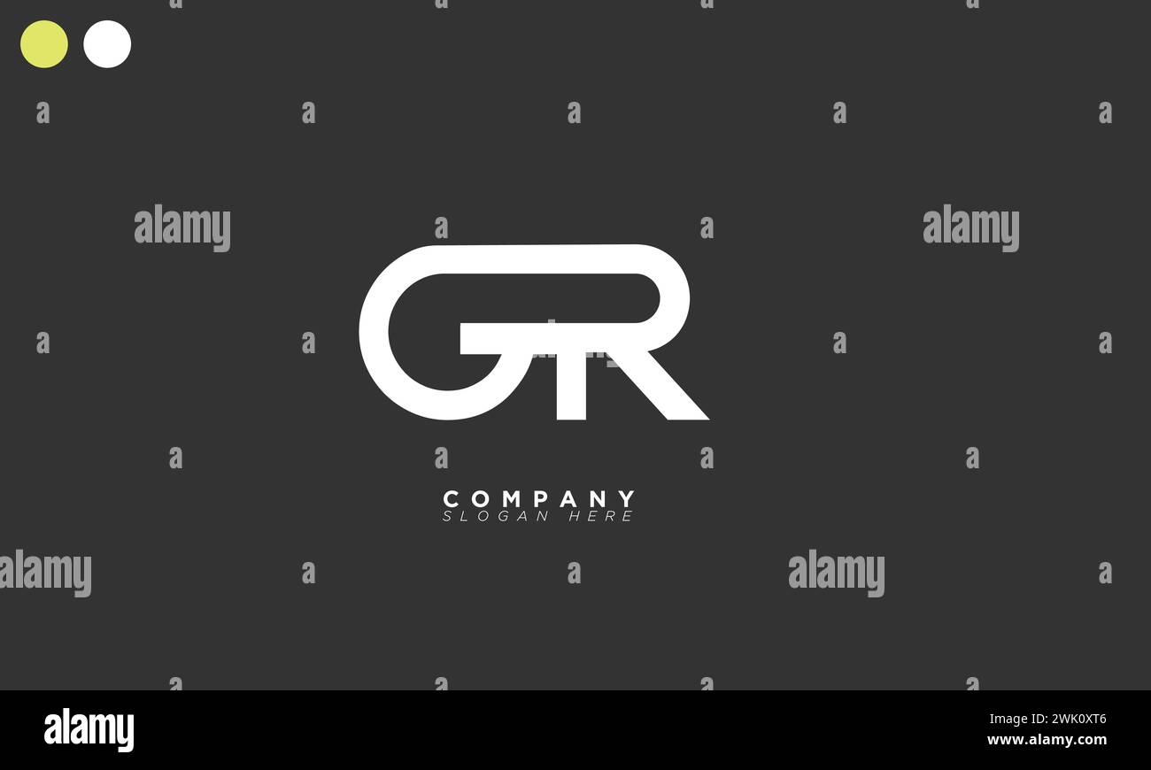 GR Alphabet letters Initials Monogram logo Stock Vector