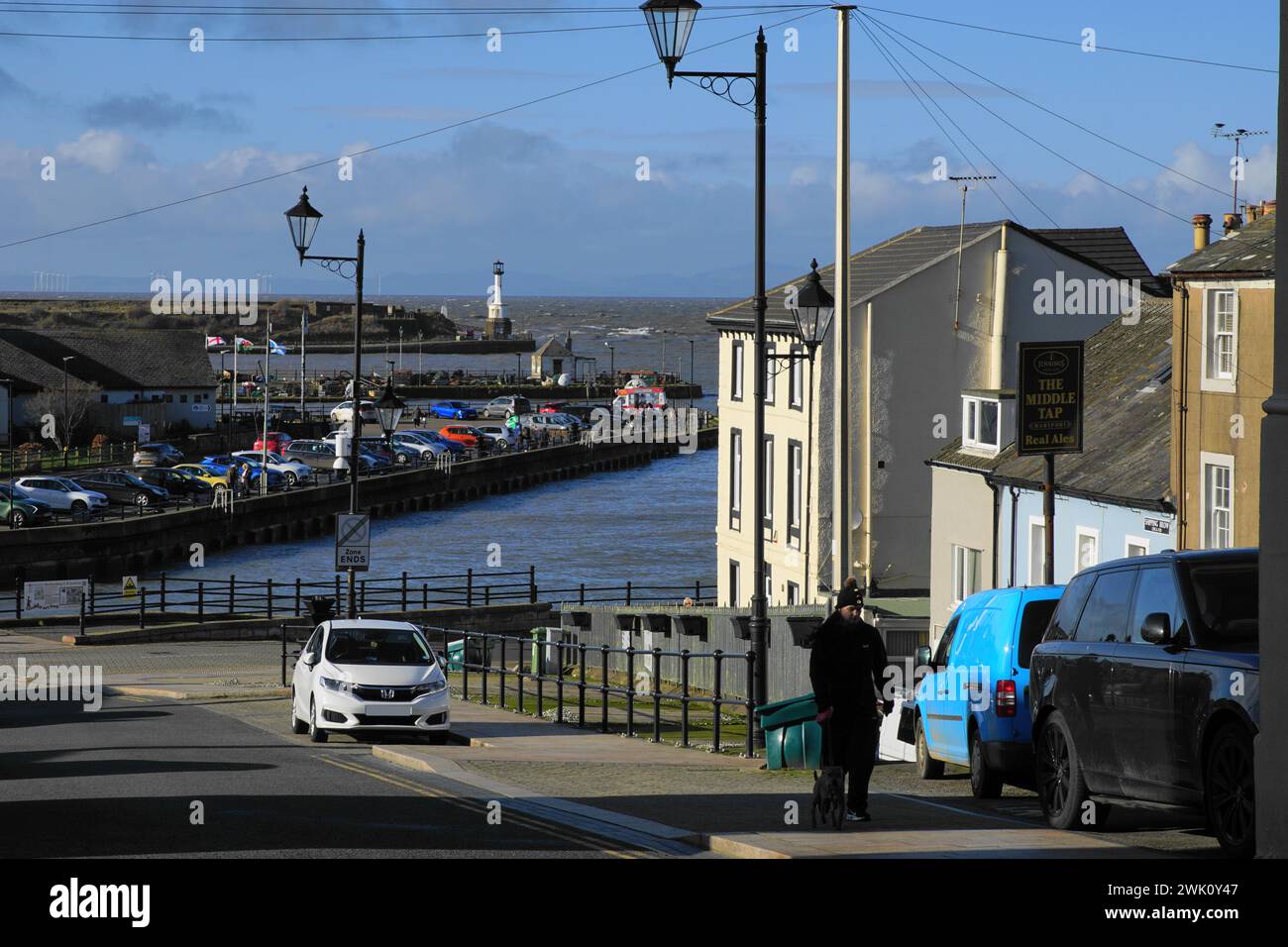 Maryport with its harbour, Cumbria, UK Stock Photo