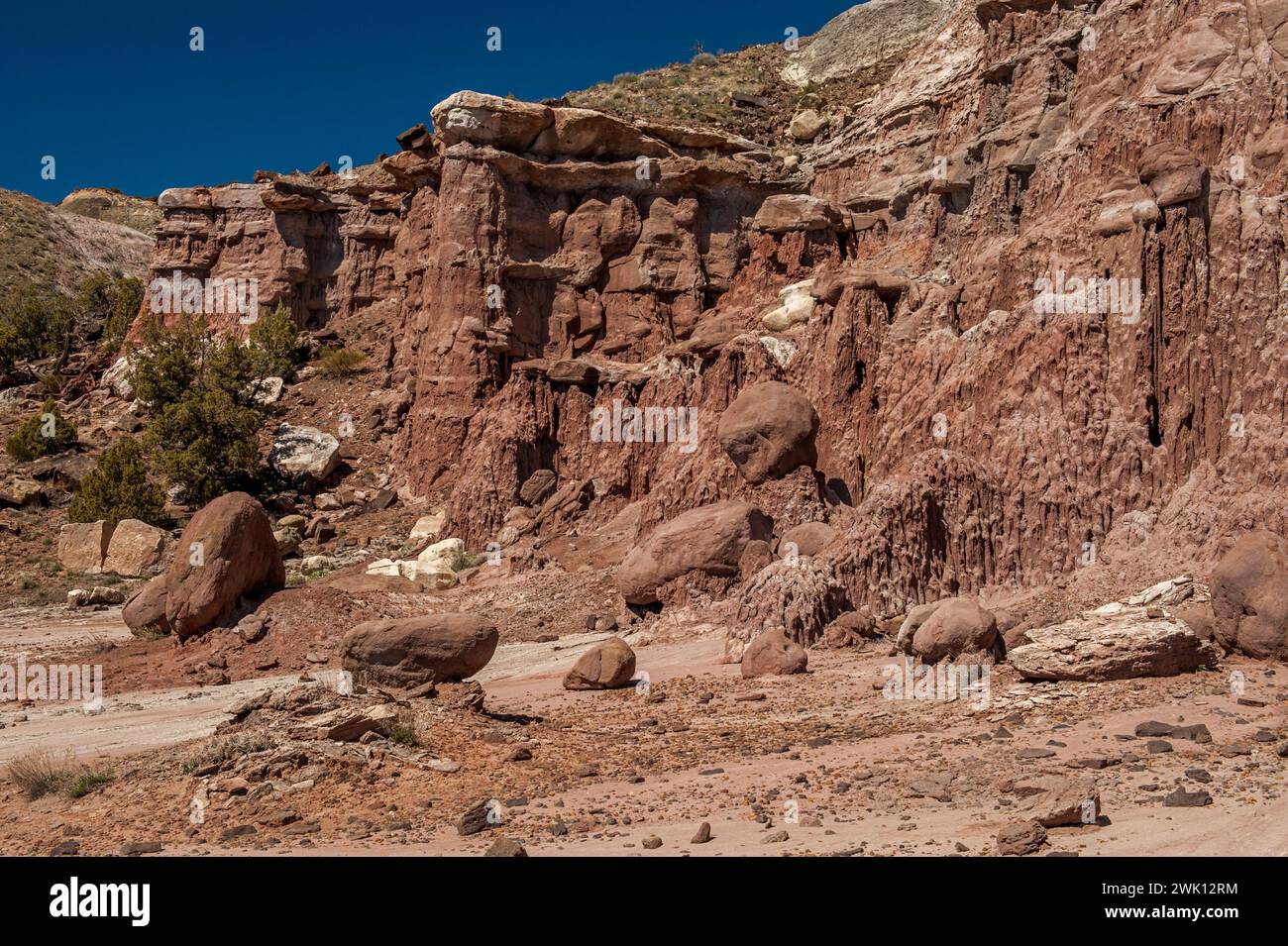 Colorful Wasatch Formation mudstones west of DeBeque, Colorado Stock Photo