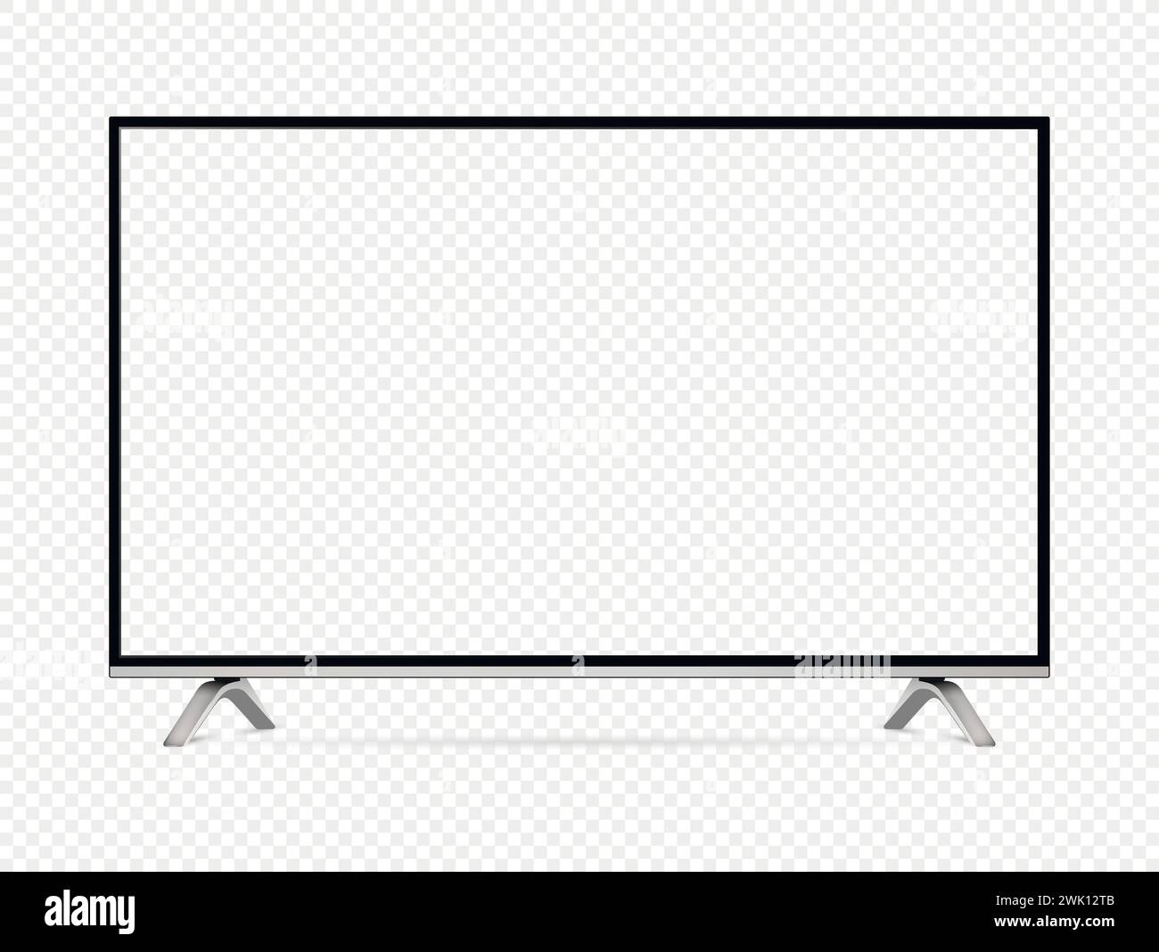 Realistic tv screen. Smart tv mockup. Blank television template. Vector ...