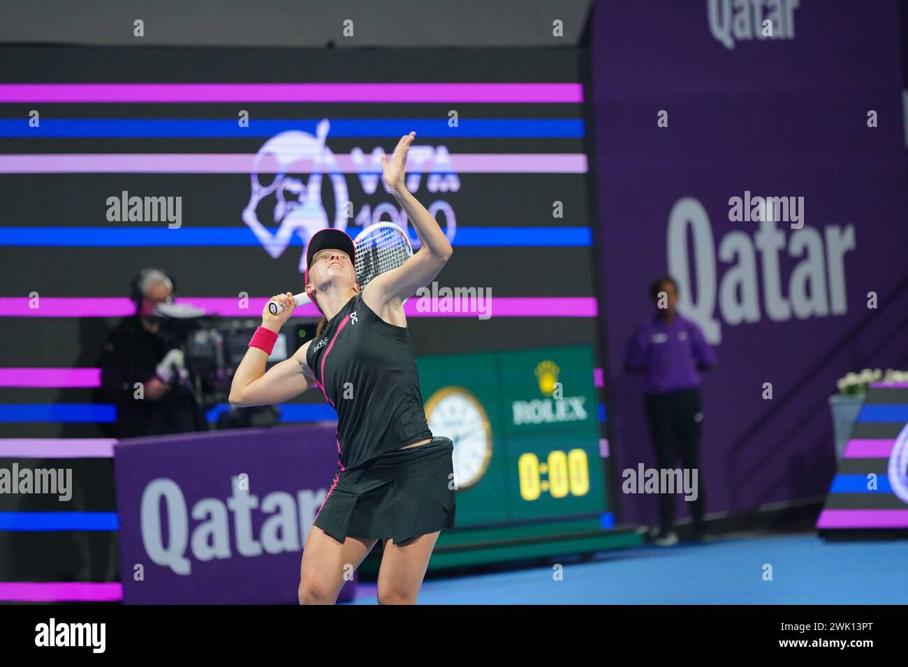 Some moments from the final of the Qatar TotalEnergies Open 2024 played ...