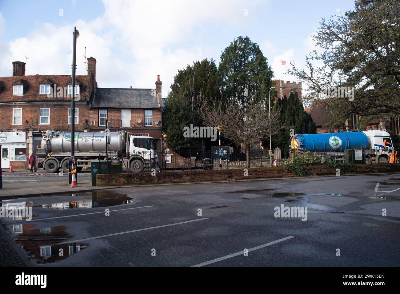 Chalfont St Peter, UK. 16th February, 2024. Thames Water have been in