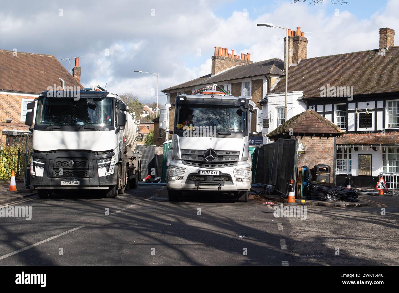 Chalfont St Peter, UK. 16th February, 2024. Thames Water have been in