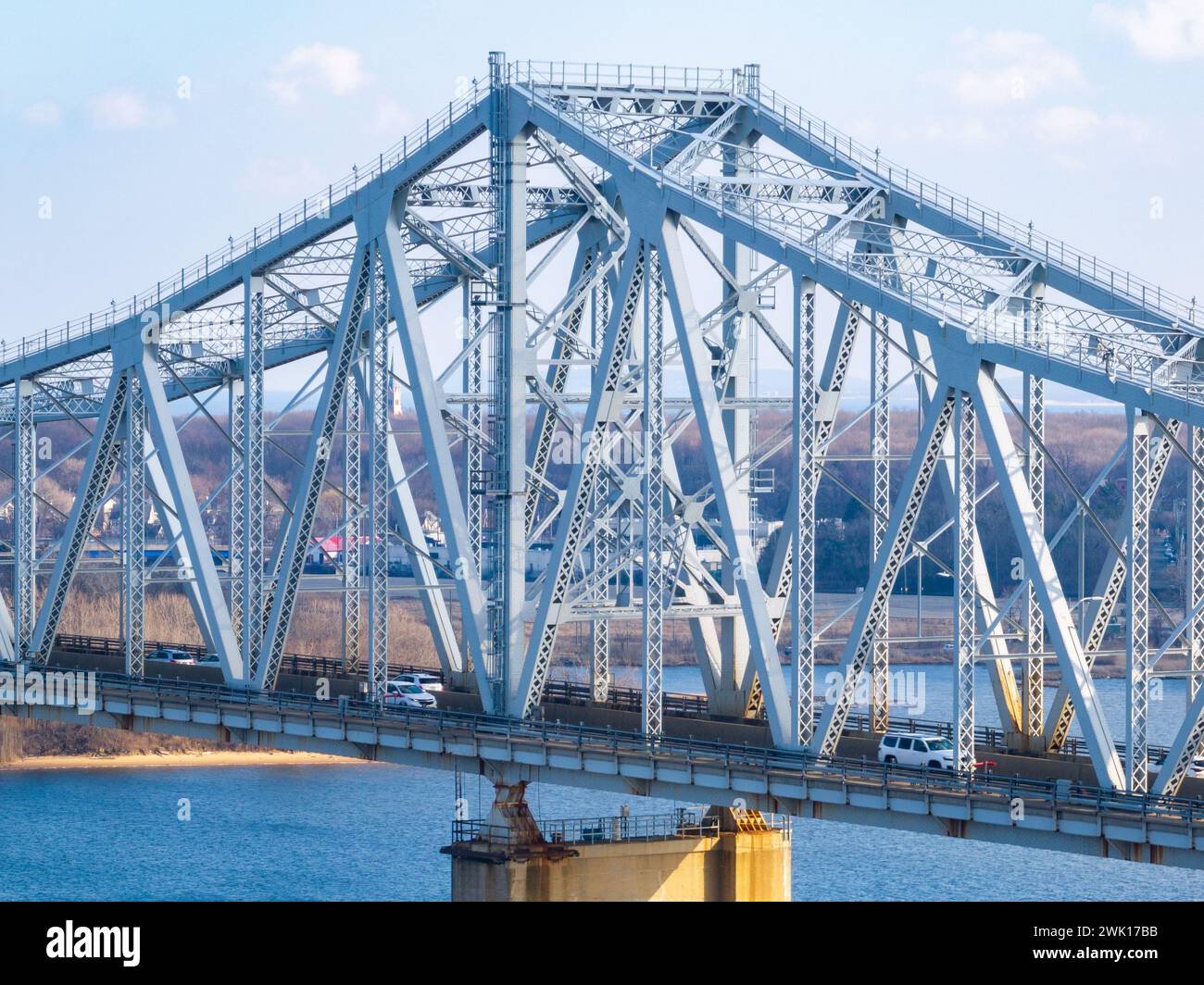 The Outerbridge Crossing is a cantilever bridge which spans the Arthur