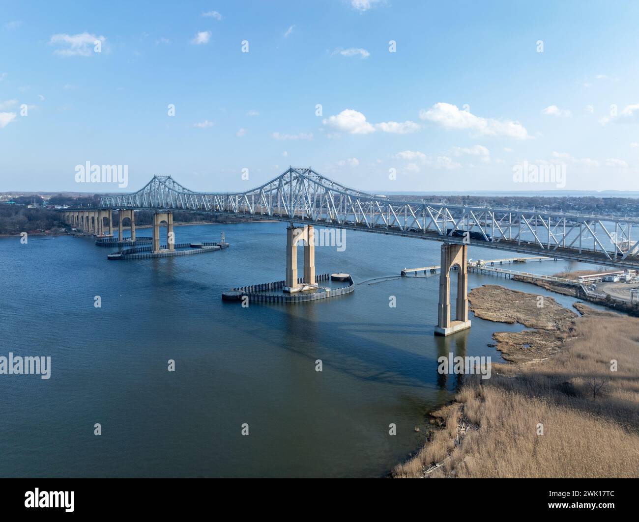 The Outerbridge Crossing is a cantilever bridge which spans the Arthur