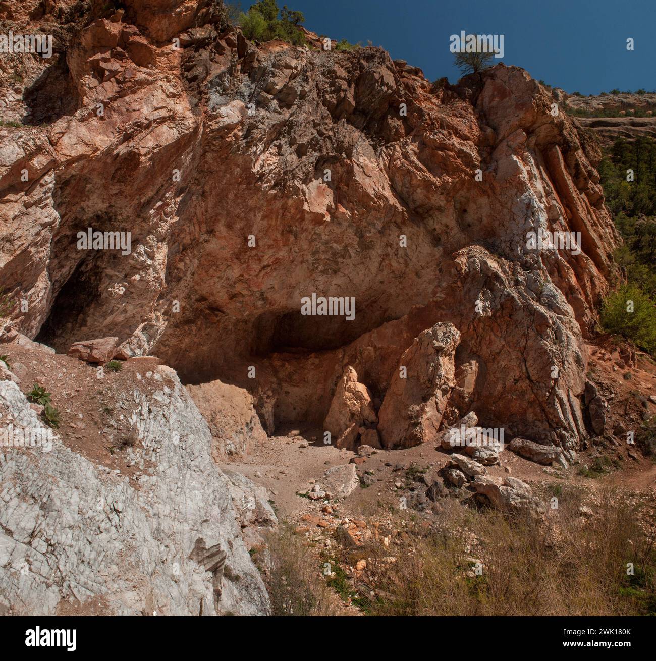 The historic mica mine, a popular hiking spot, near Grand Junction, Colorado Stock Photo