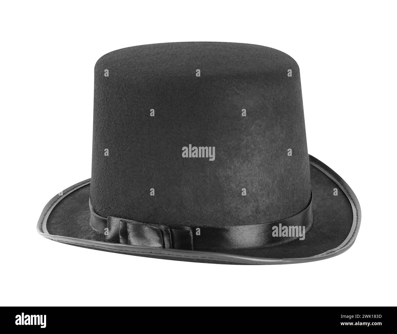 Black magician top hat isolated on white Stock Photo - Alamy
