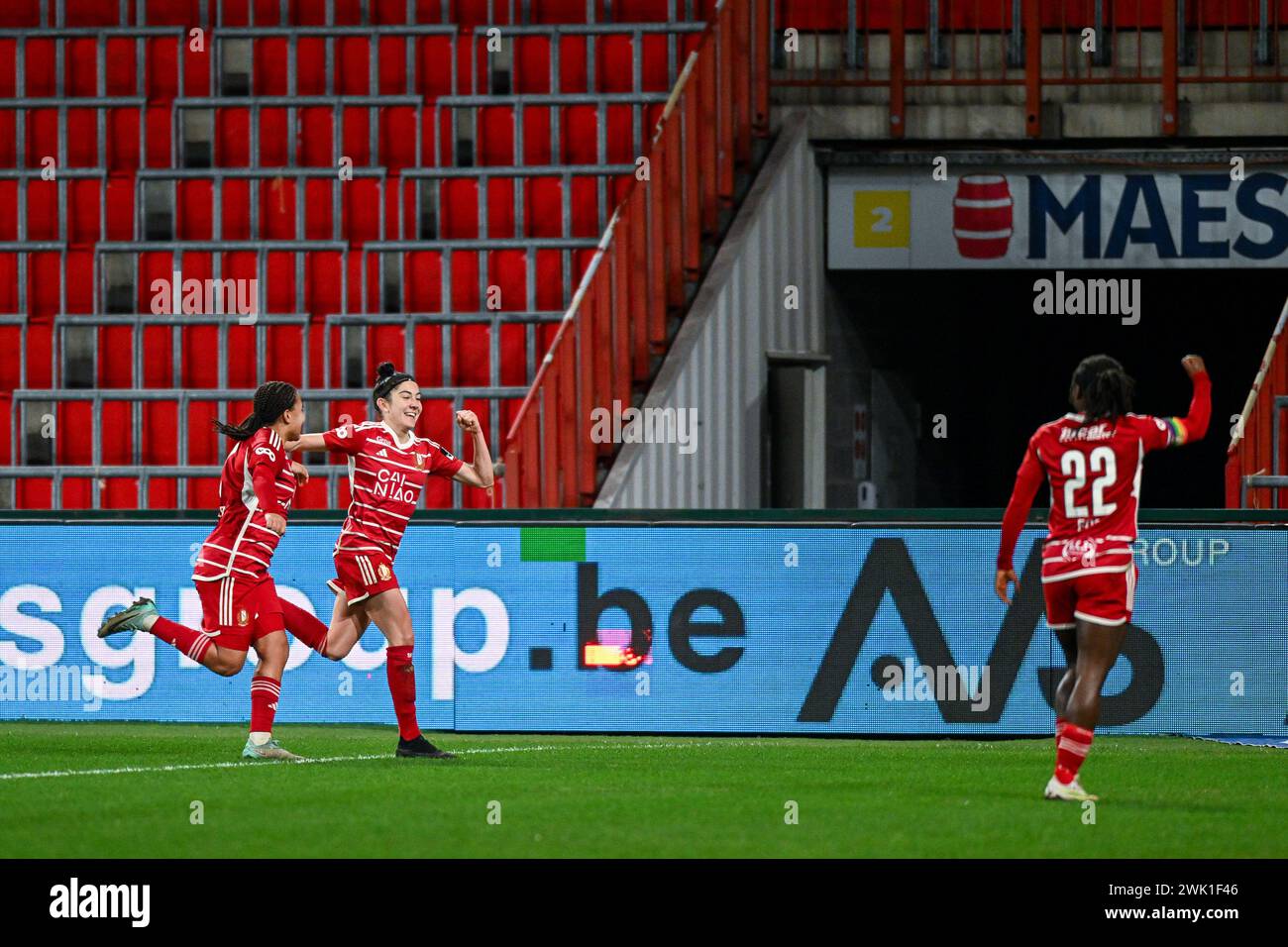 Liege, Belgium. 17th Feb, 2024. Noemie Gelders (10) of Standard scores