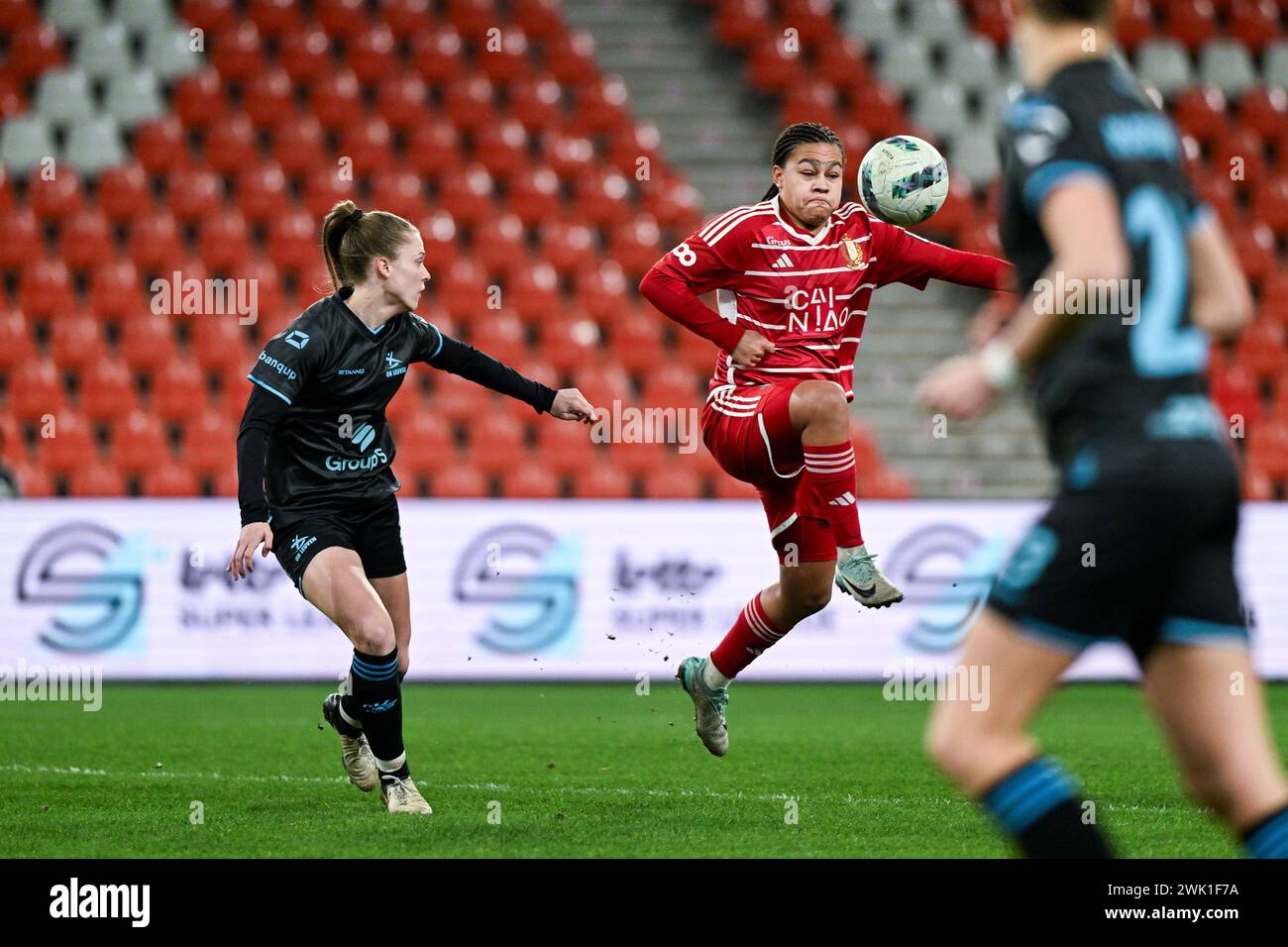 Liege, Belgium. 17th Feb, 2024. Mariam Abdulai Toloba (7) of Standard